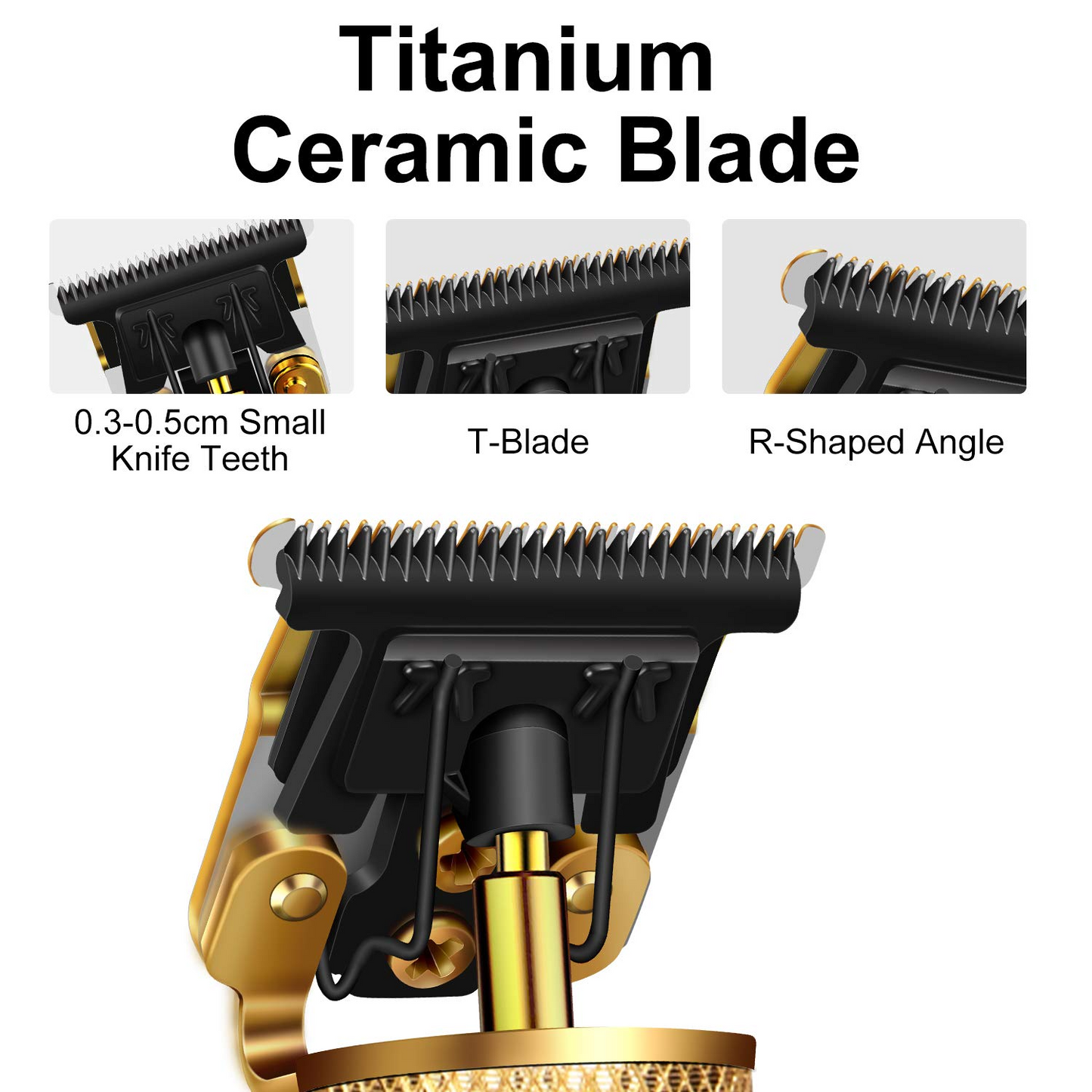Professional Men's Beard & Hair Trimmer Kit: Cordless T-Blade Shaver & Barber
