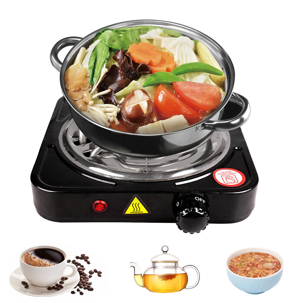 Portable Electric Single Burner Stove – 1000W Hot Plate for Quick, Compact Cooking