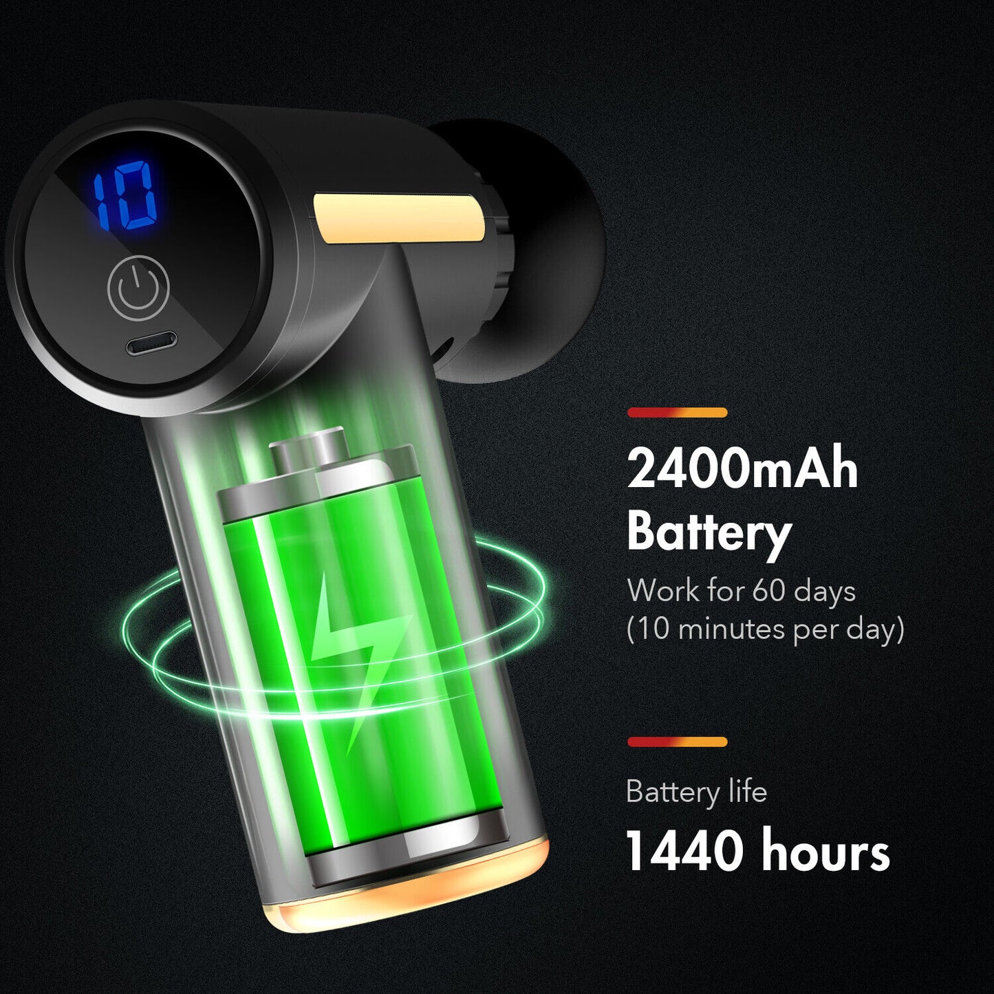 Deep Tissue Percussion Massage Gun for Muscle Pain Relief