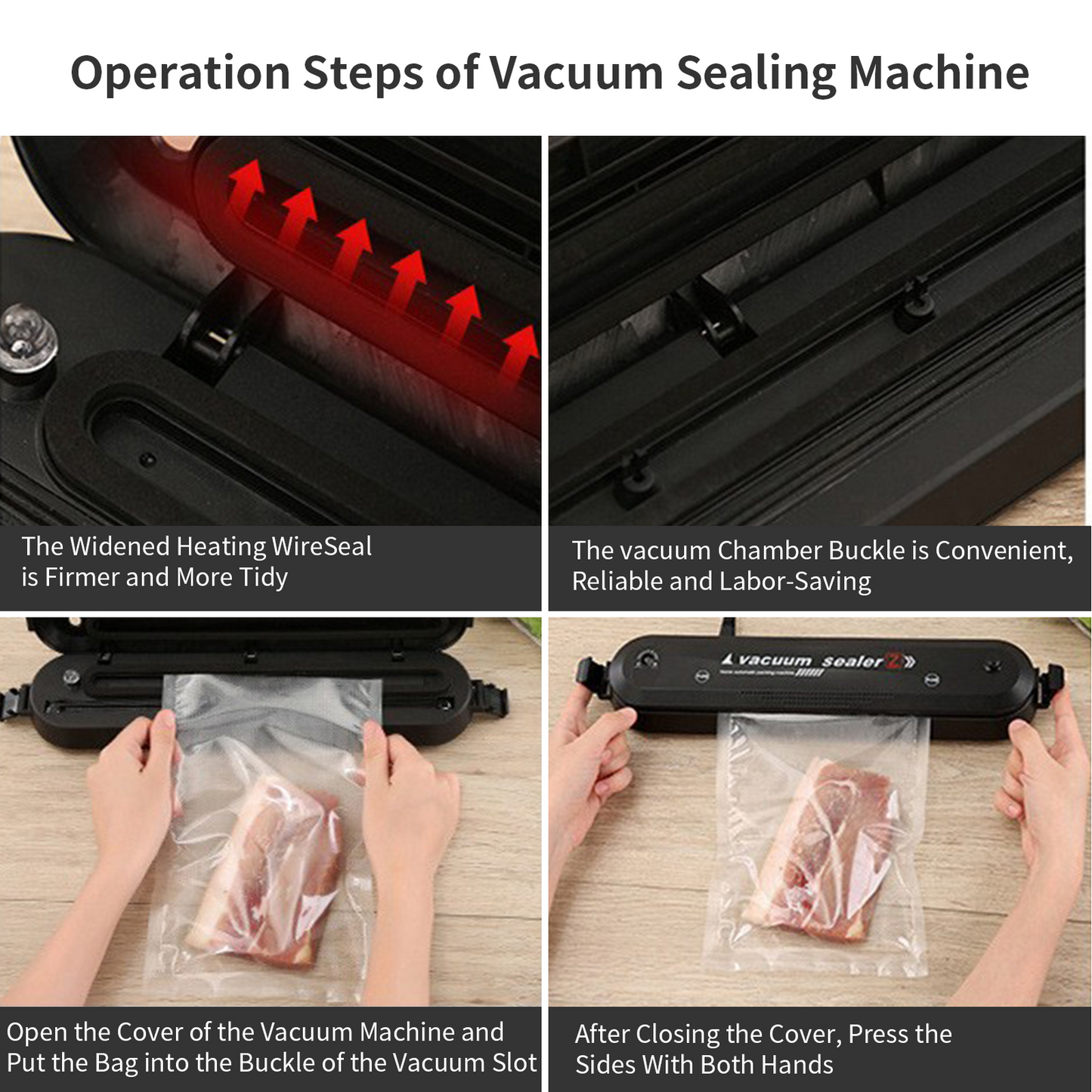 Automatic Vacuum Sealer Machine: Food Preservation and Storage Saver with Seal Bag
