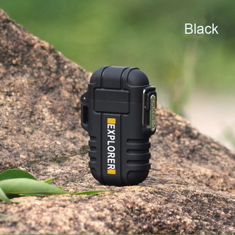 Waterproof Dual Arc Electric Lighter with Flameless Plasma Technology and USB Rechargeable Functionality