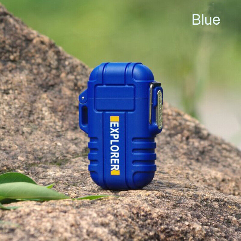 Waterproof Dual Arc Electric Lighter with Flameless Plasma Technology and USB Rechargeable Functionality