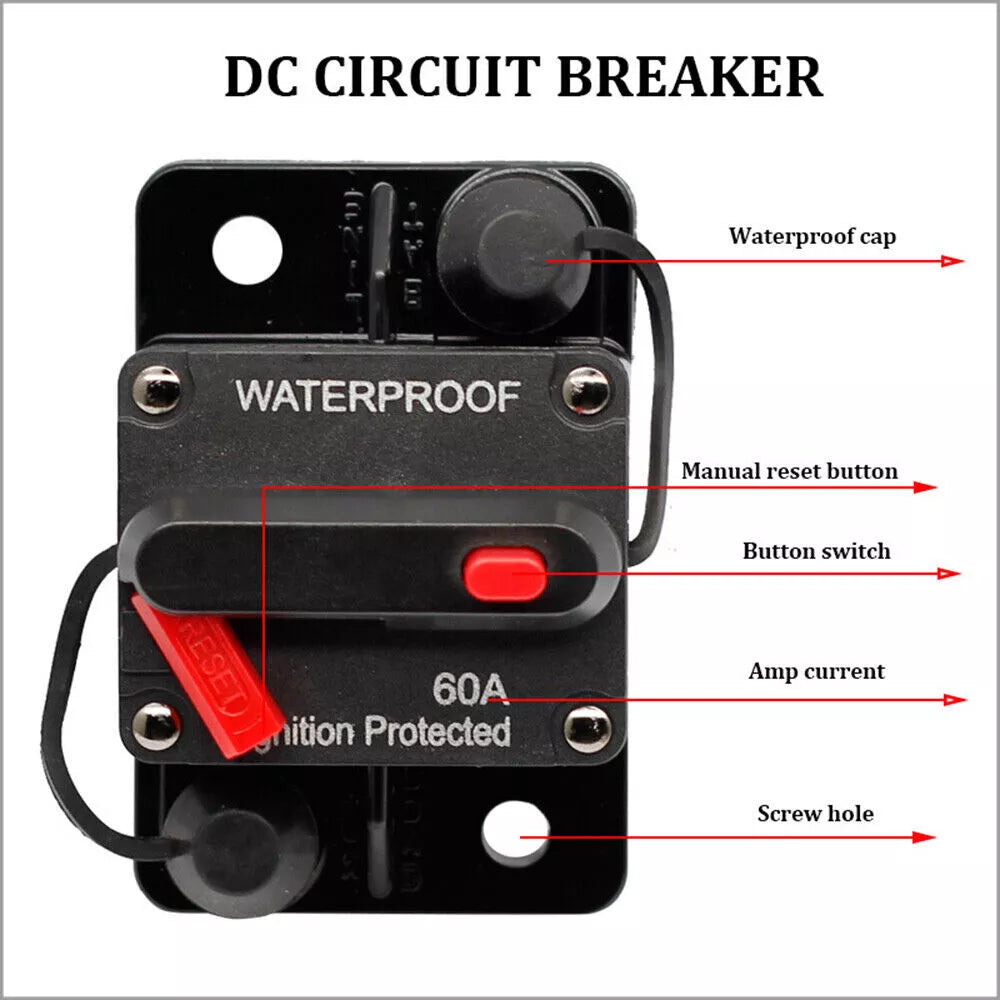 300A Marine-Grade Circuit Breaker | Manual Reset Switch for RV, Boat, Truck, Audio