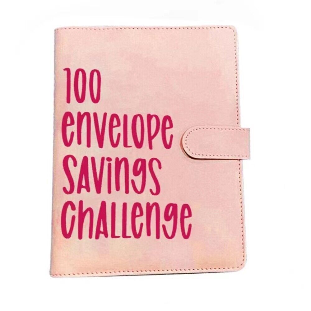 100 Envelope Challenge Binder Savings Book with Envelopes Budget Binder for Cash