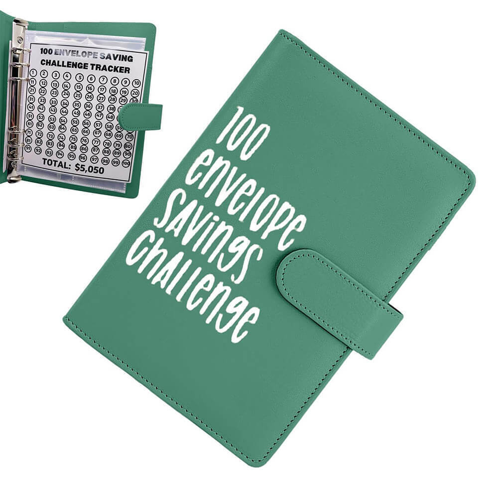 100 Envelope Challenge Binder Savings Book with Envelopes Budget Binder for Cash