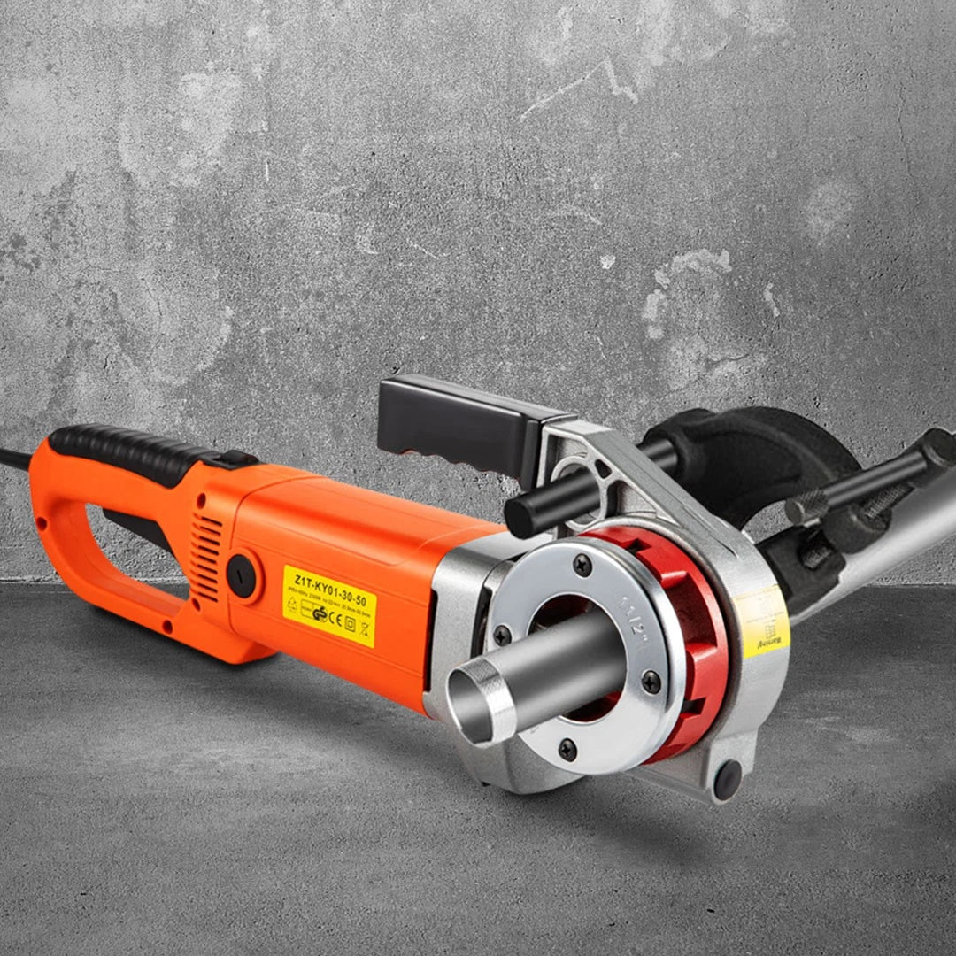 Electric Pipe Threader Machine 1/2”–2” with 6 Dies & Storage Case – 2300W Portable Threading Tool