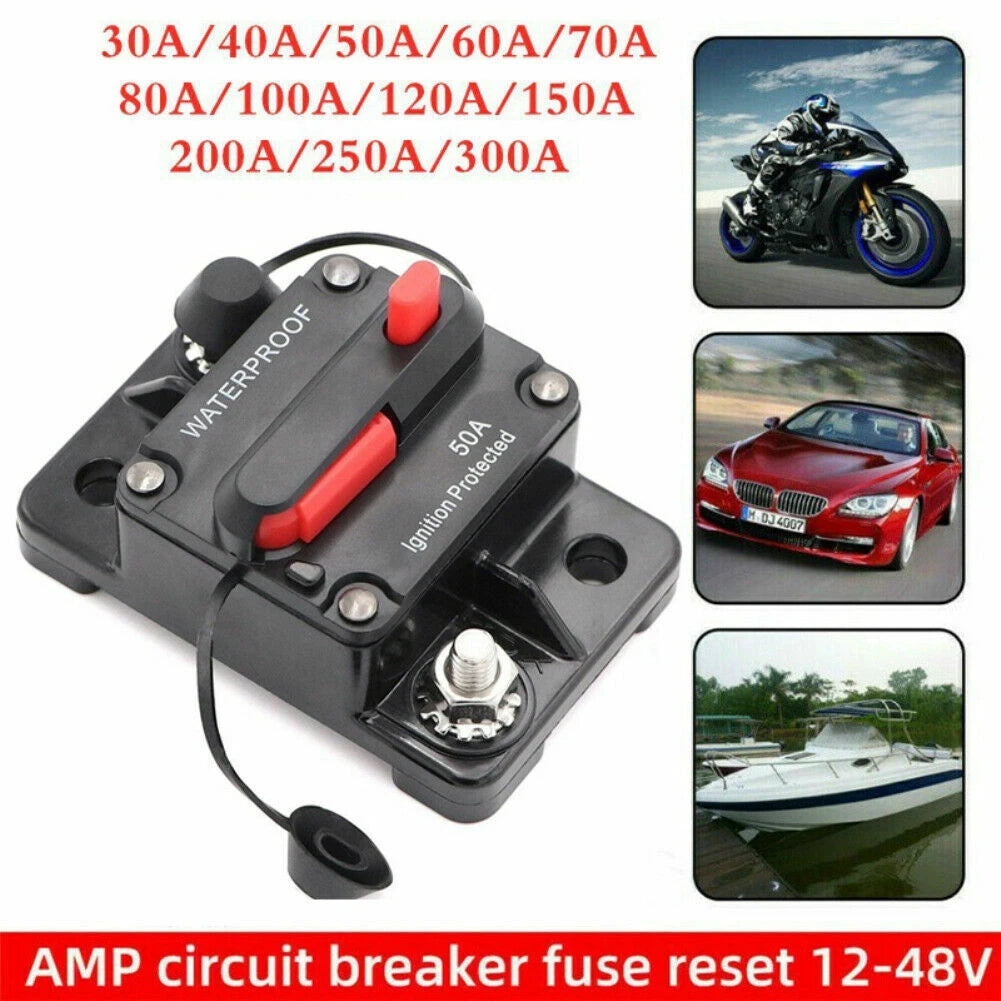 300A Marine-Grade Circuit Breaker | Manual Reset Switch for RV, Boat, Truck, Audio