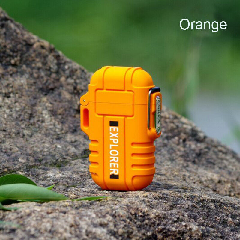Waterproof Dual Arc Electric Lighter with Flameless Plasma Technology and USB Rechargeable Functionality