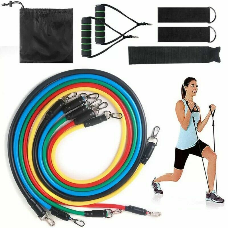 Resistance Band Loop Set Exercise Workout Crossfit Fitness Yoga Pilates