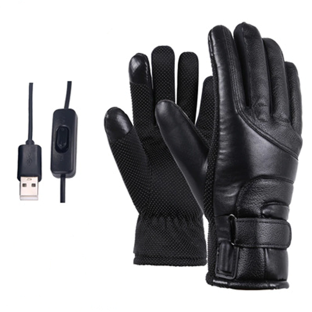 Electric Heated Gloves with Thermal Warming: Windproof for Skiing and Snow Activities (USB-Powered)