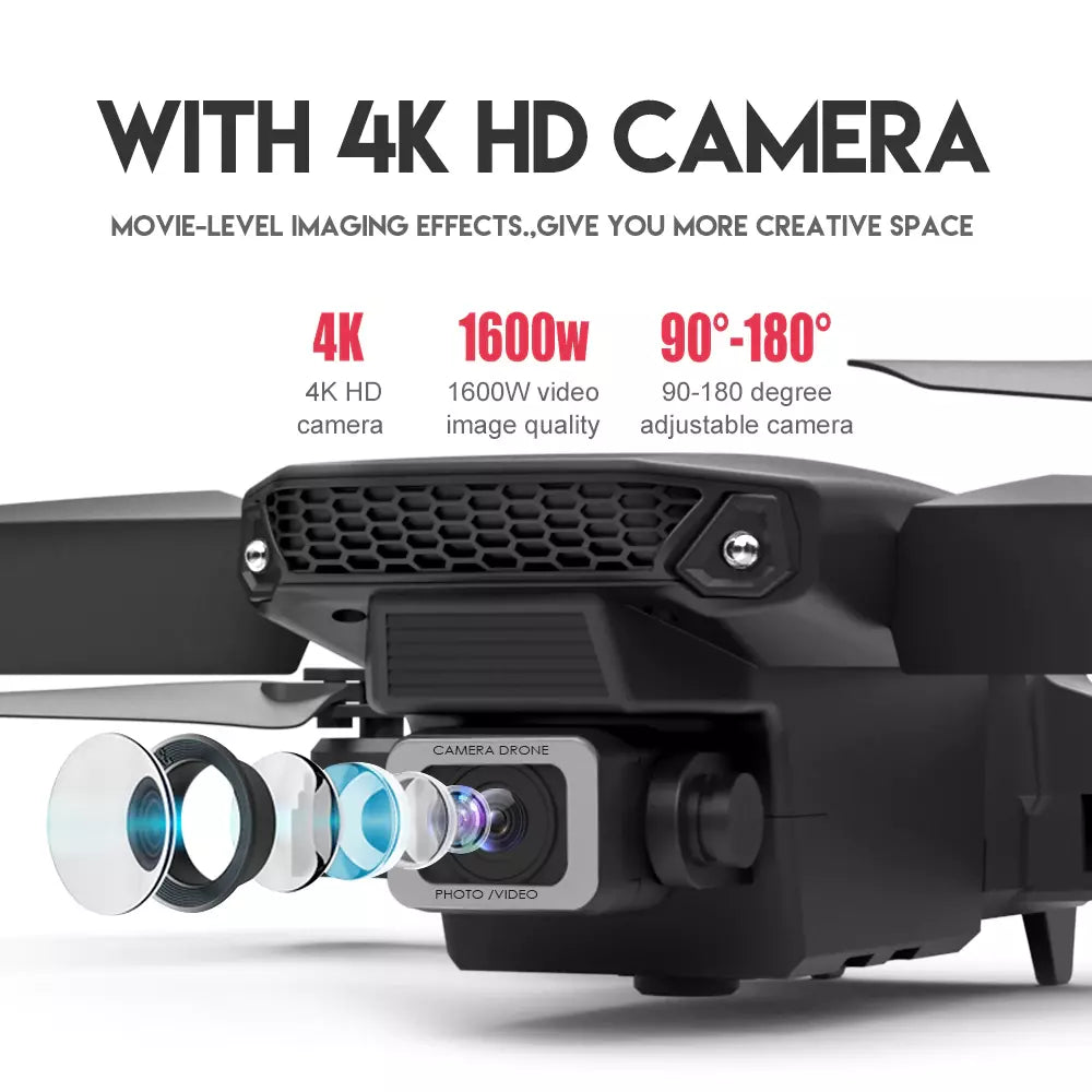 5G 4K Dual-Camera Drone with GPS | Foldable, WiFi FPV, 4 Batteries Included