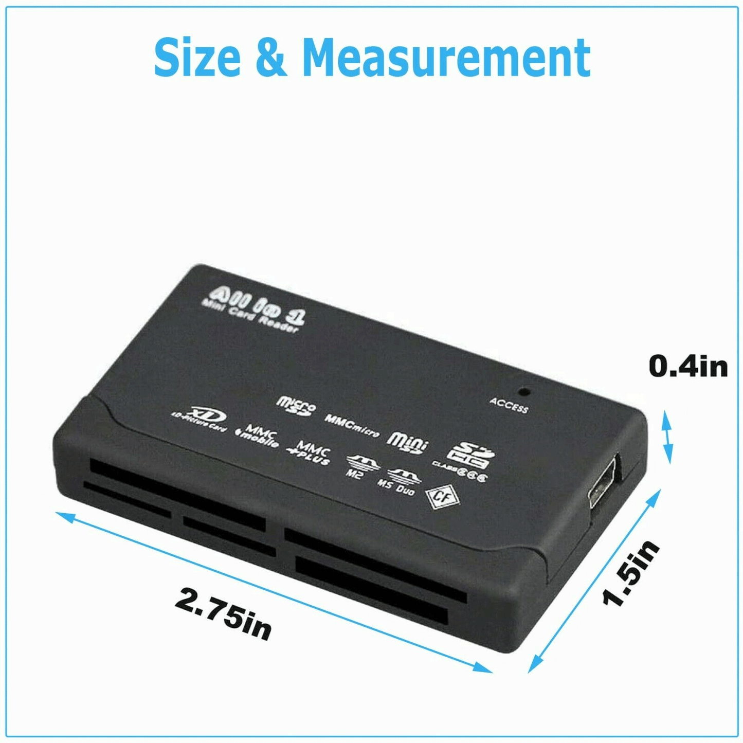 USB Memory Card Reader Mini 26-IN-1 2.0 High Speed