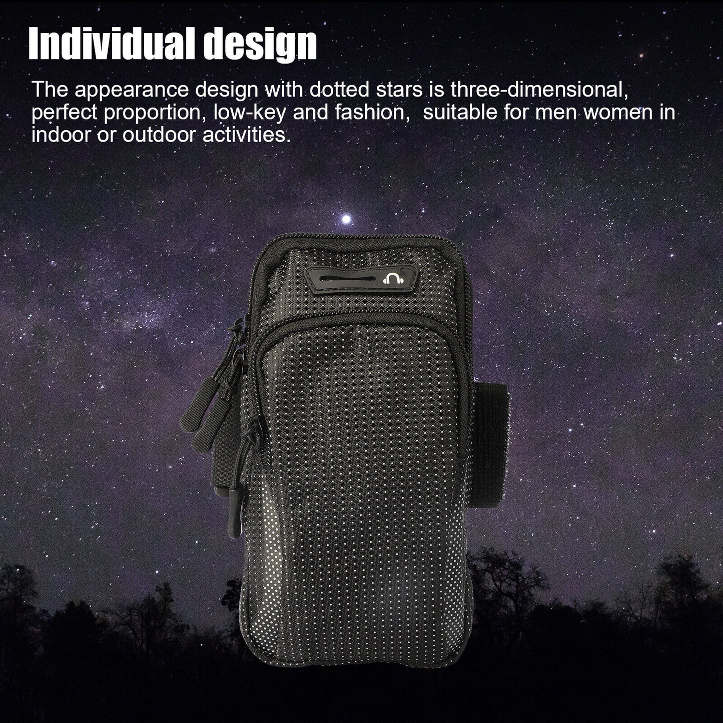 Cell Phone Armband Running Phone Holder Sports Arm Band Strap Gym Pouch Key Bag