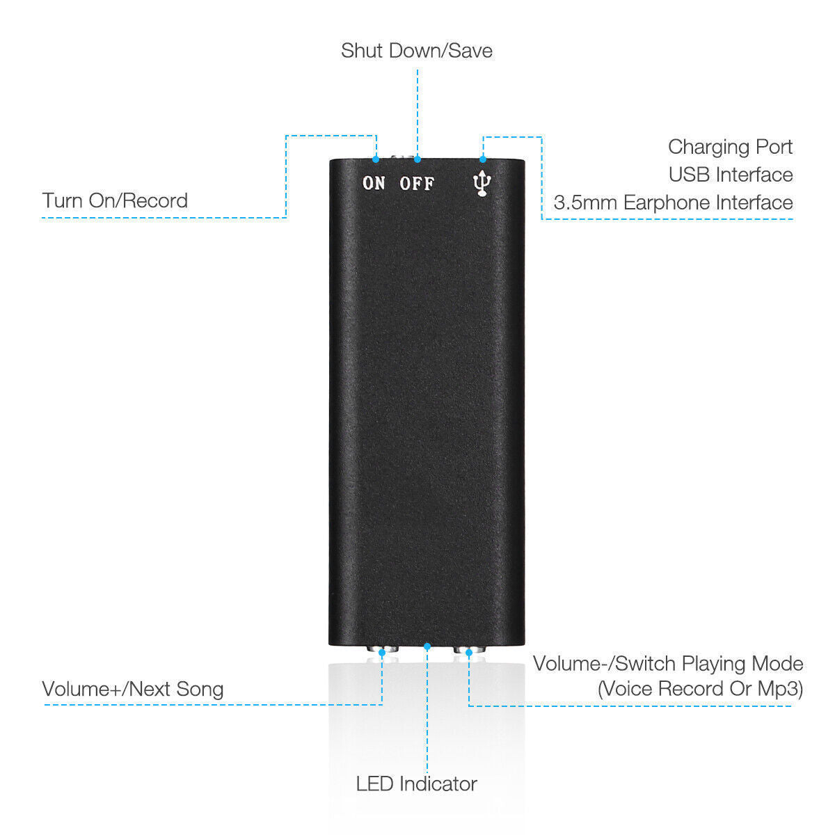 Mini Audio Recorder- Voice Activated (8GB)