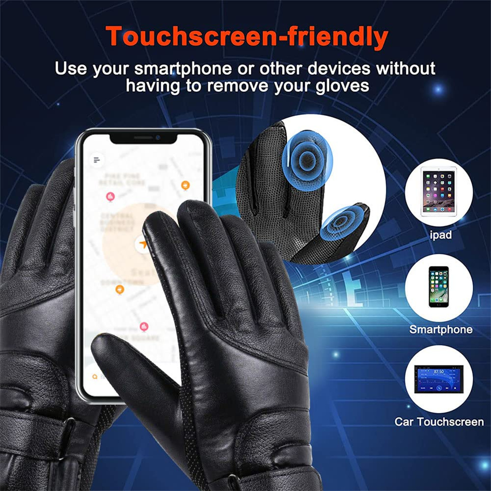 Electric Heated Gloves with Thermal Warming: Windproof for Skiing and Snow Activities (USB-Powered)