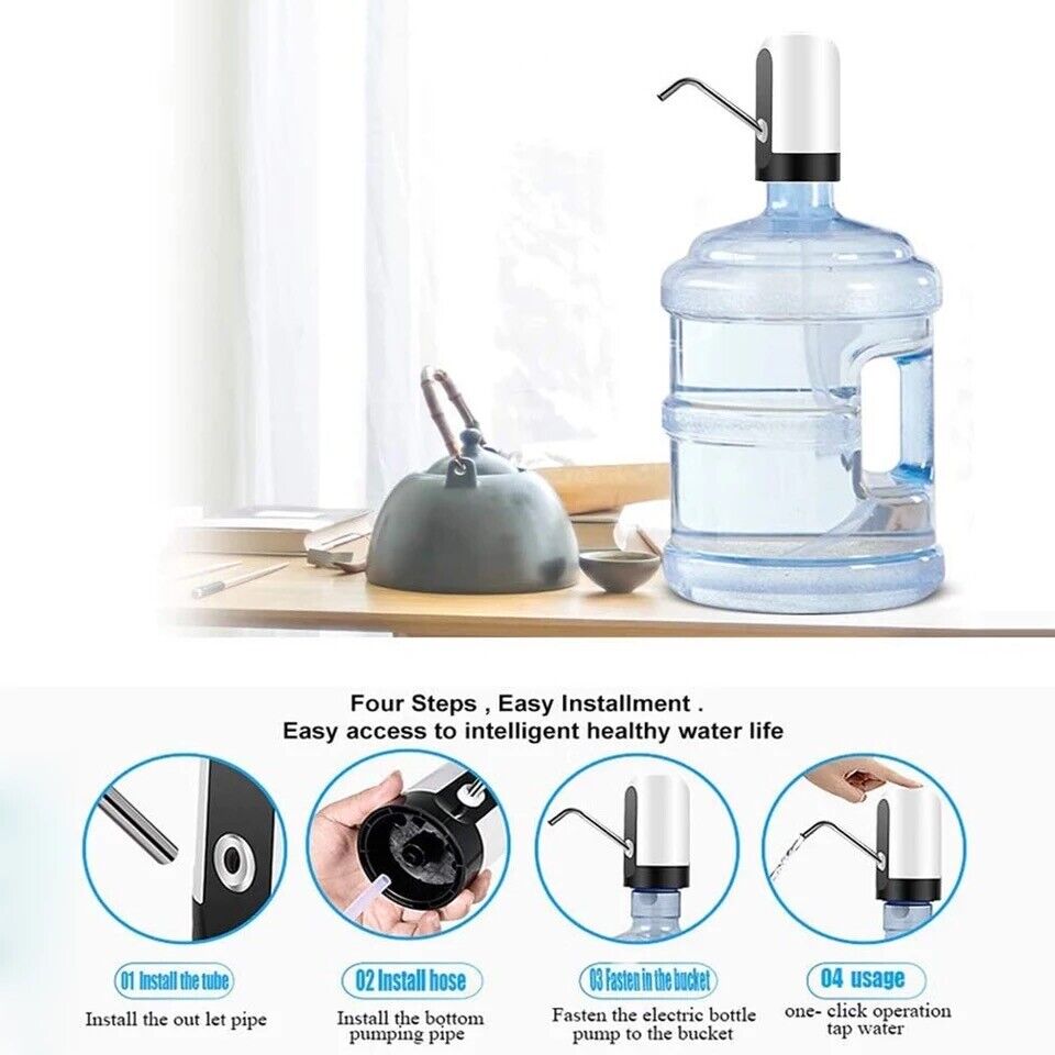 HydraPump Pro – Electric Water Dispenser for 5-Gallon Bottles with USB Charging