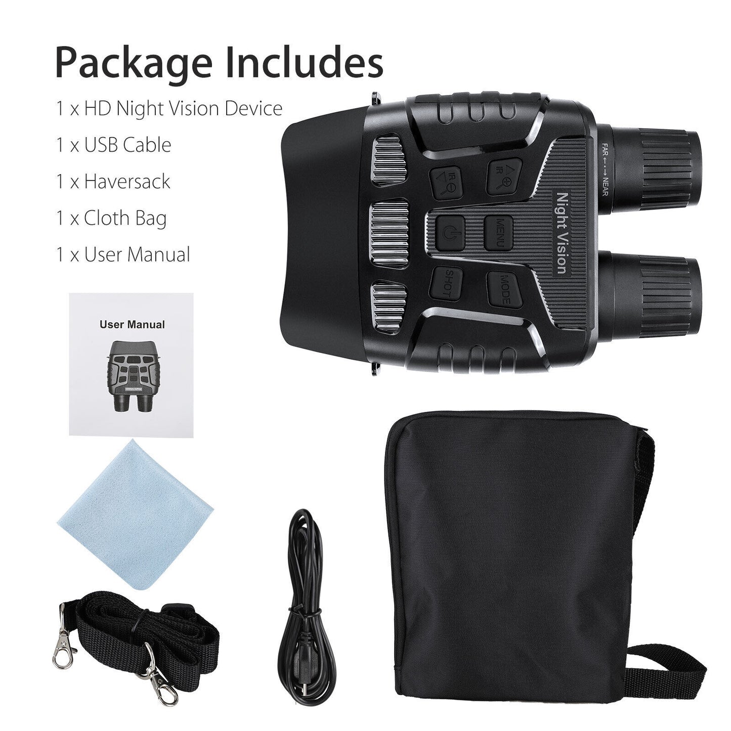 Digital Night Vision Binoculars For Total Darkness Surveillance
