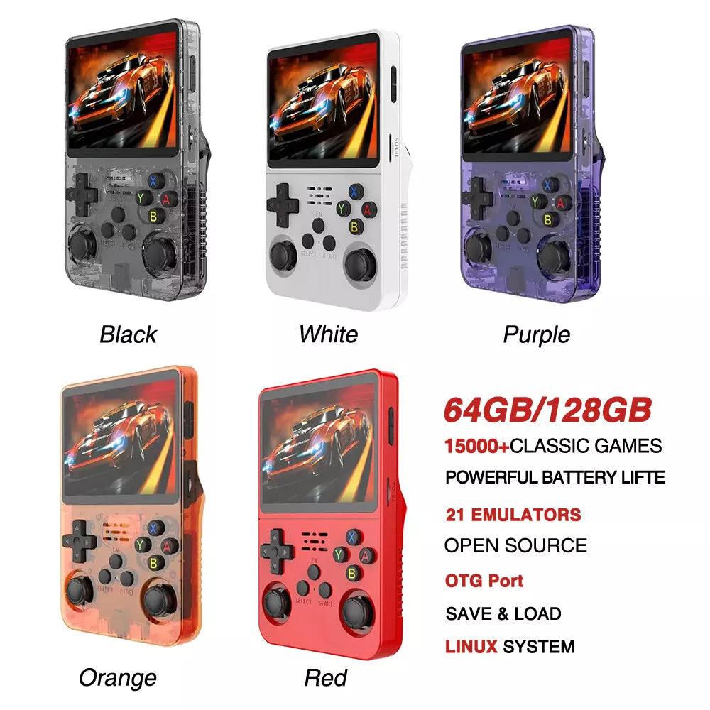 R36S Retro Handheld Game Console – 10,000+ Games, 3.5” IPS Screen, Supports PS1/NES/SNES