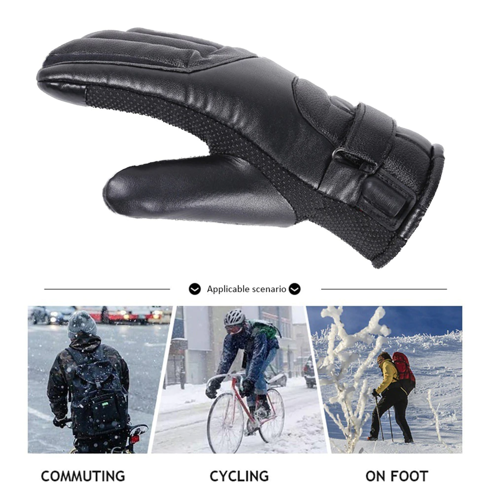 Electric Heated Gloves with Thermal Warming: Windproof for Skiing and Snow Activities (USB-Powered)
