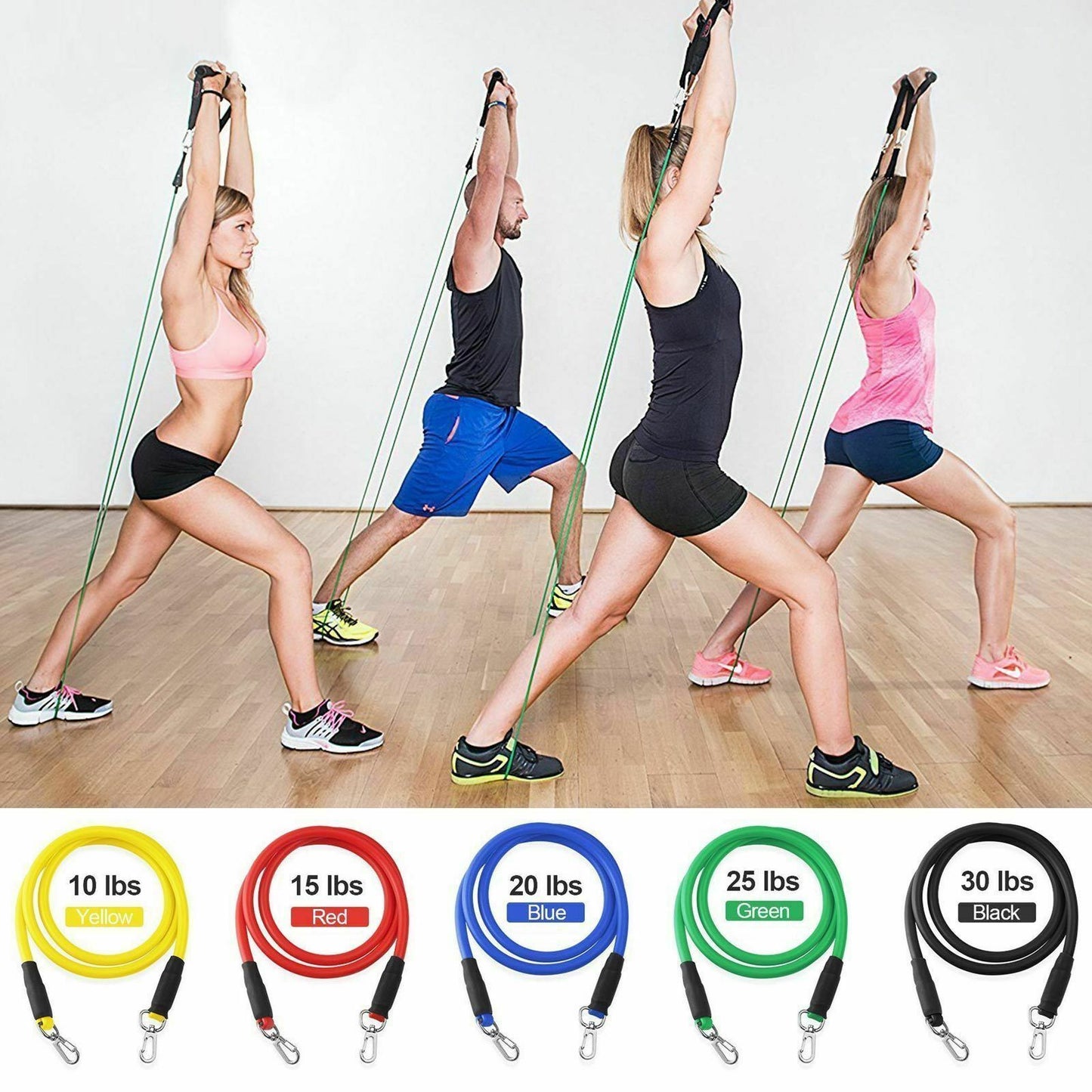 Resistance Band Loop Set Exercise Workout Crossfit Fitness Yoga Pilates