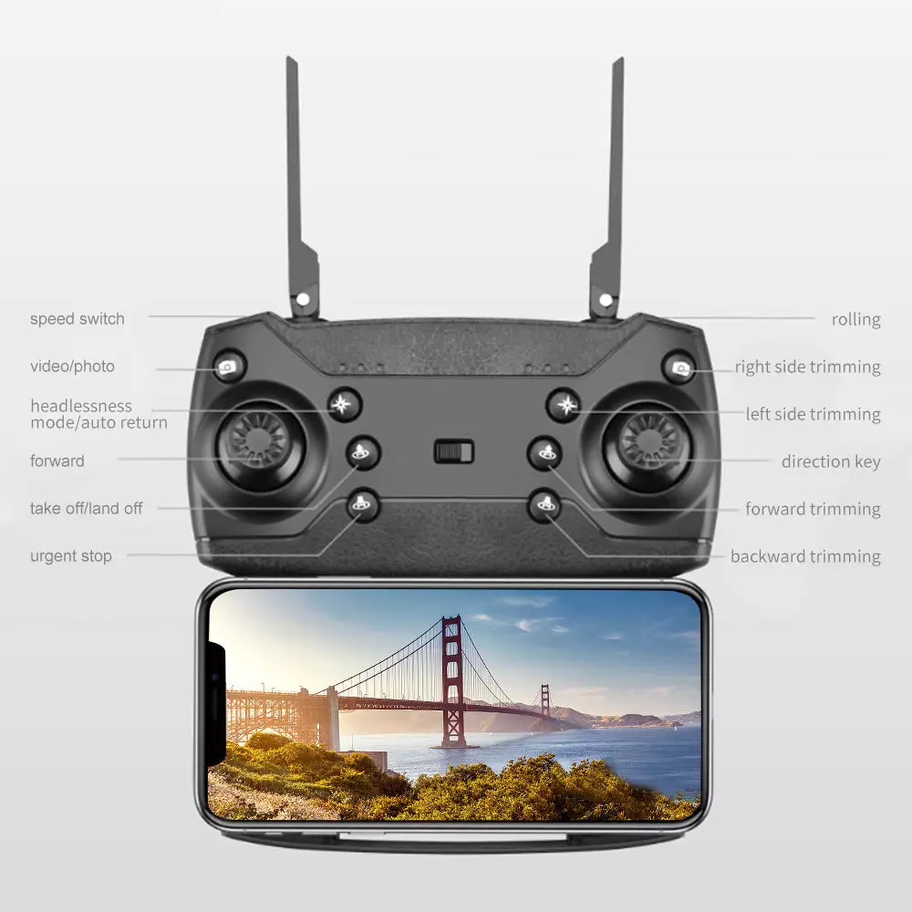 5G 4K Dual-Camera Drone with GPS | Foldable, WiFi FPV, 4 Batteries Included