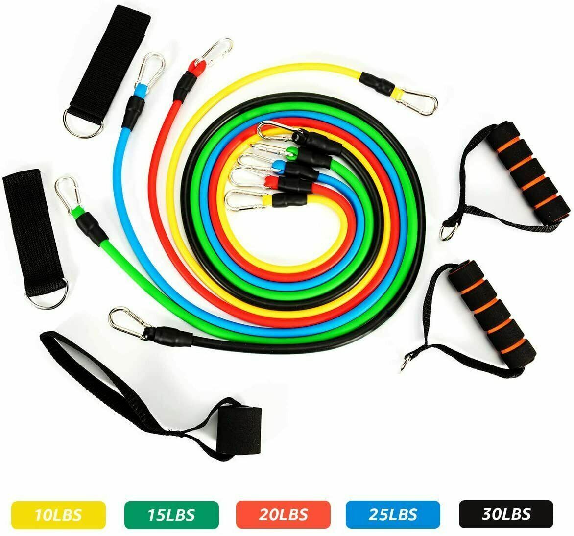 Resistance Band Loop Set Exercise Workout Crossfit Fitness Yoga Pilates