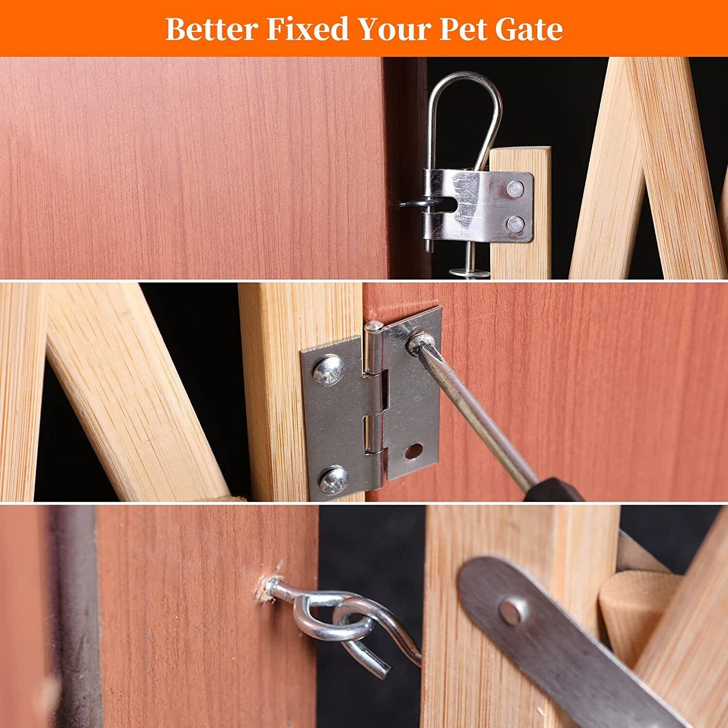 Bamboo Accordion Safety Gate for Children and Pets