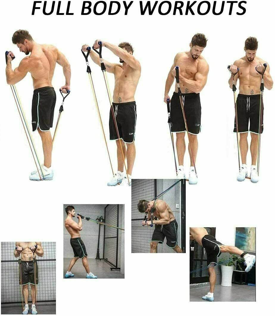 Resistance Band Loop Set Exercise Workout Crossfit Fitness Yoga Pilates