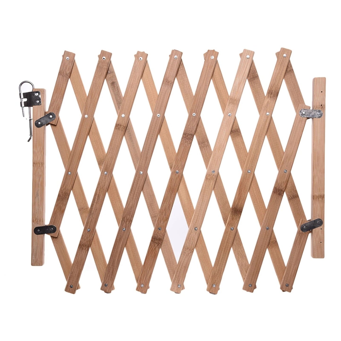 Bamboo Accordion Safety Gate for Children and Pets