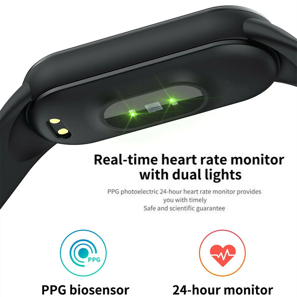 Smartwatch Fitness Tracker with Heart Rate and Blood Pressure Monitor