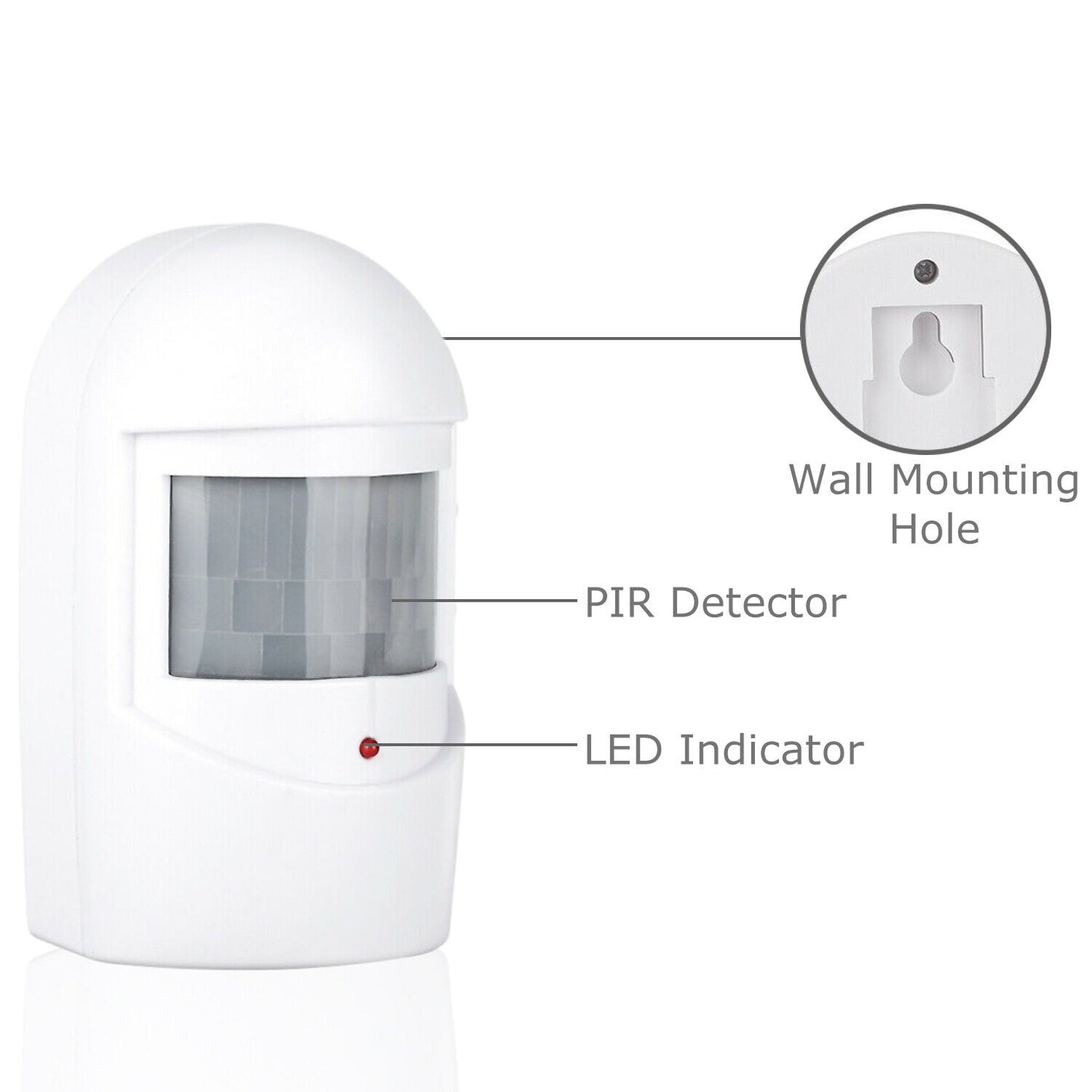 Garage Motion Sensor Security Infrared System White