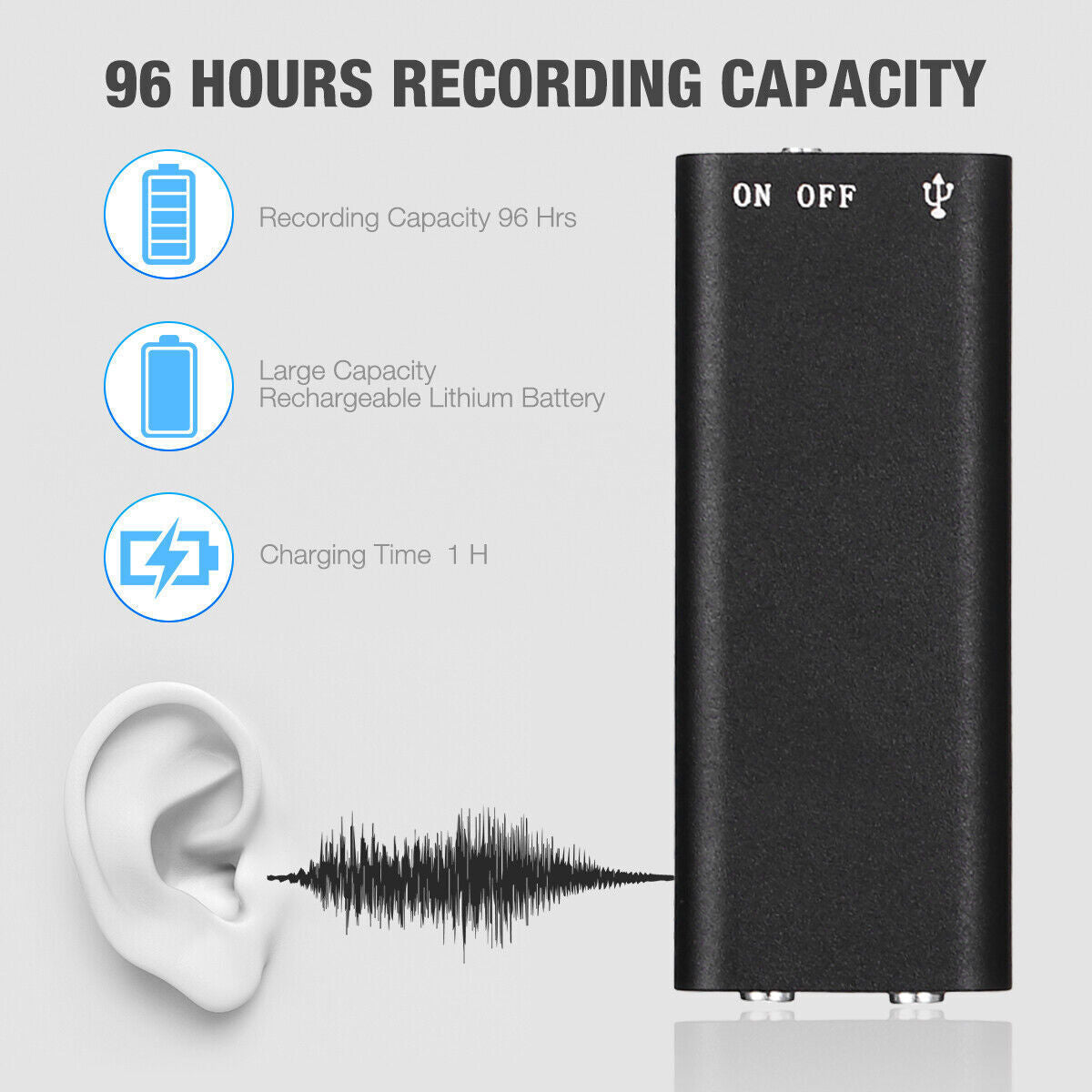 Mini Audio Recorder- Voice Activated (8GB)