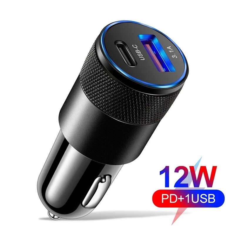 2 Port PD USB-C Car Charger for iPhone & Samsung