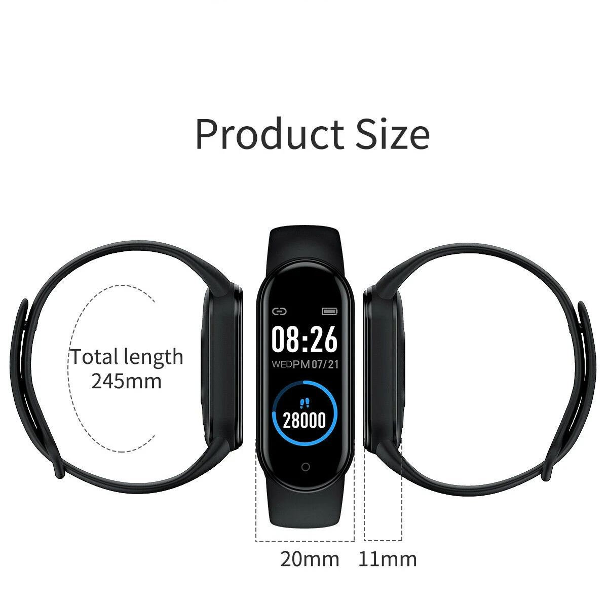 Smartwatch Fitness Tracker with Heart Rate and Blood Pressure Monitor