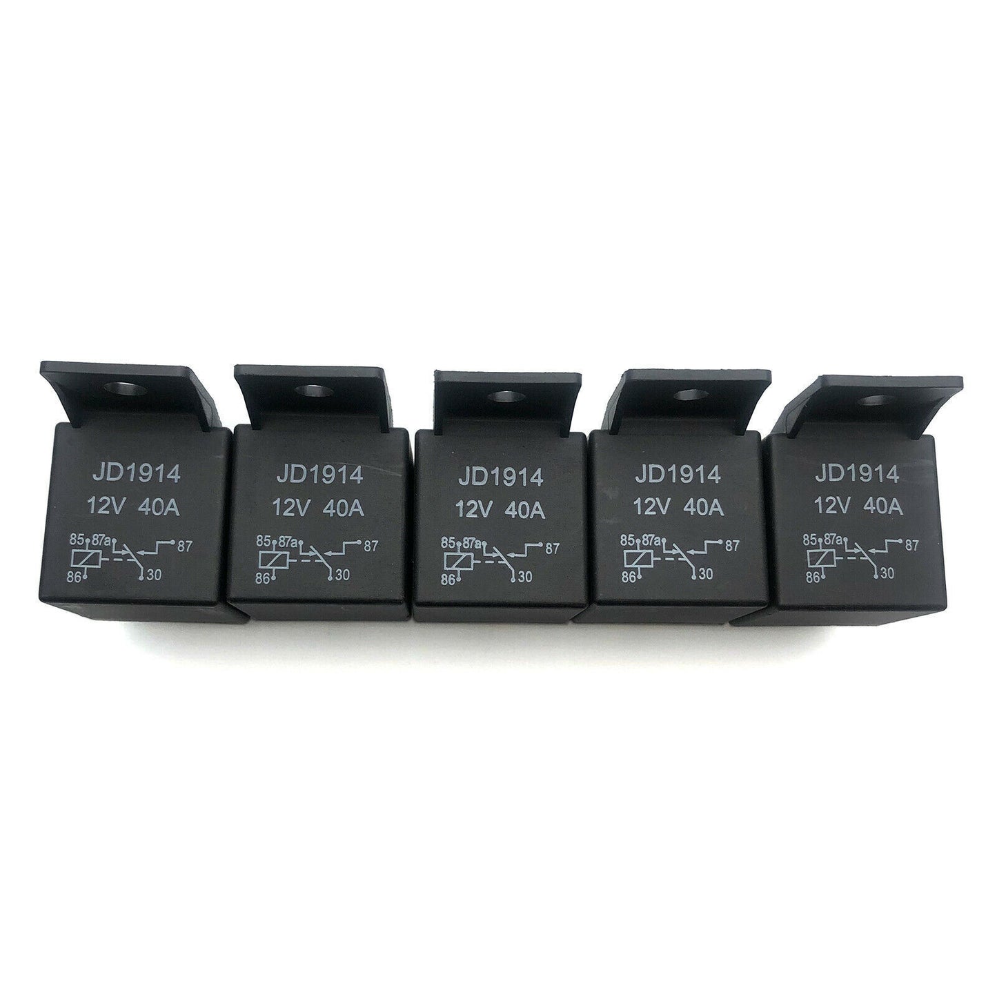 Ensure Reliable Automotive Electrical Systems with the 5 Pack 12V 30/40 Amp 5-Pin SPDT Automotive Relay Set - Complete with Wires and Harness Socket