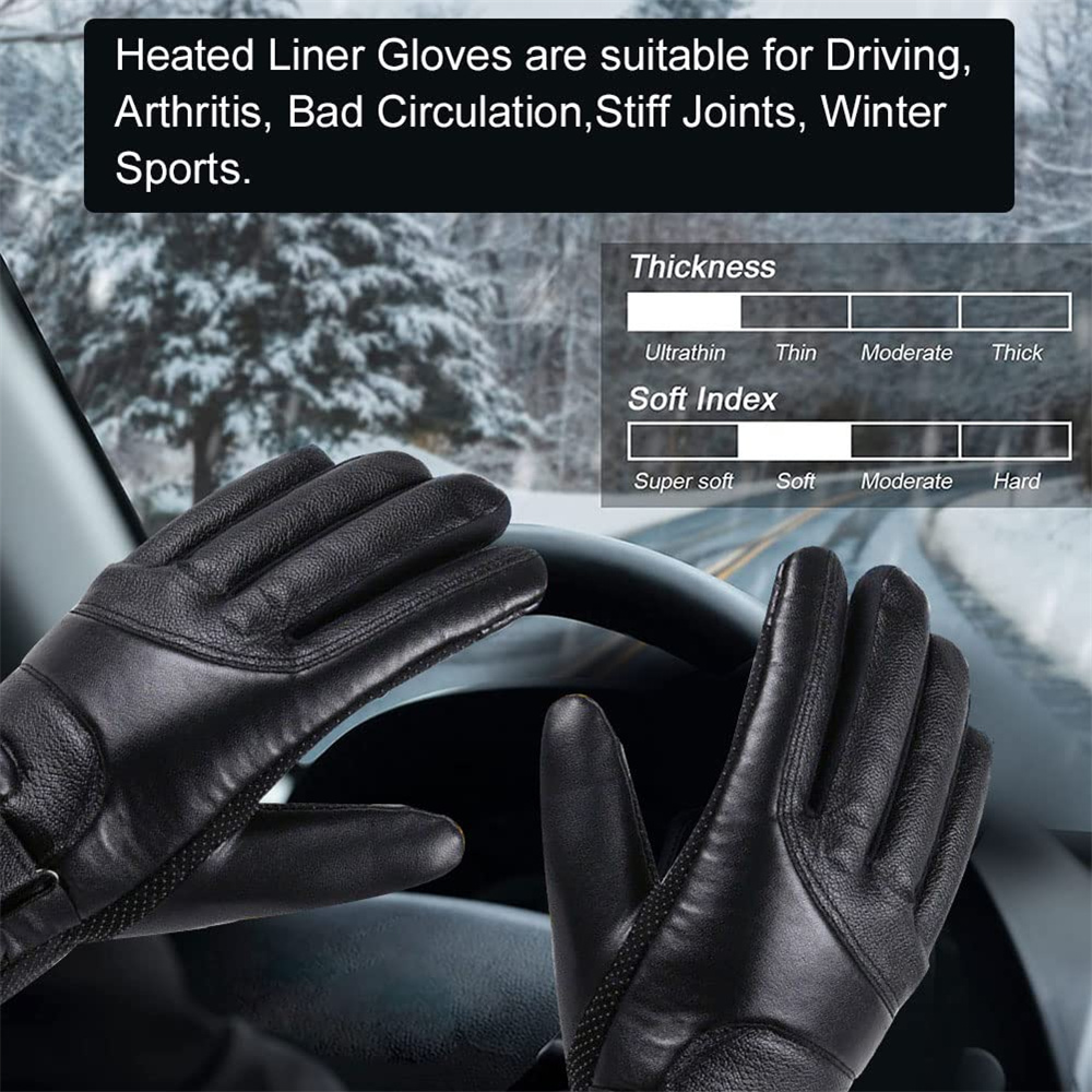 Electric Heated Gloves with Thermal Warming: Windproof for Skiing and Snow Activities (USB-Powered)