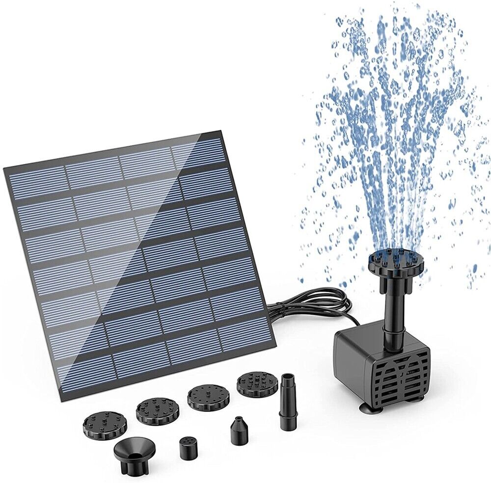 Solar Power Fountain Garden Pool Submersible Floating Water Pump Bird Bath Pond