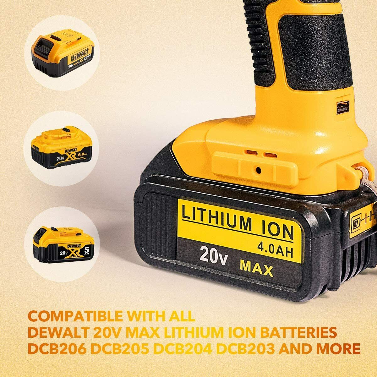 20V MAX XR Compatible LED Work Light with 1120LM Brightness and 12W Power