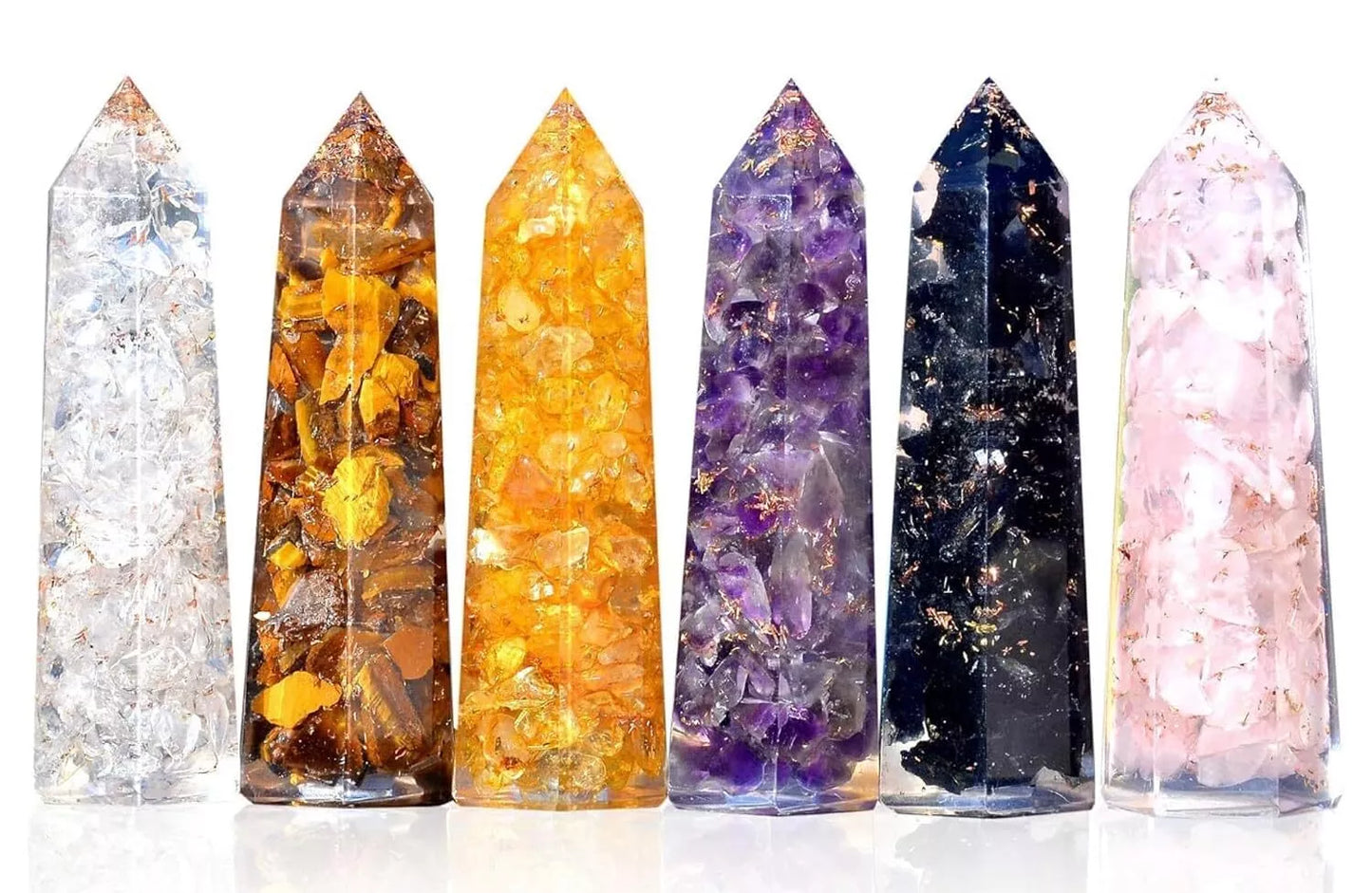 Healing Crystal Wand Set of 6 Orgonite