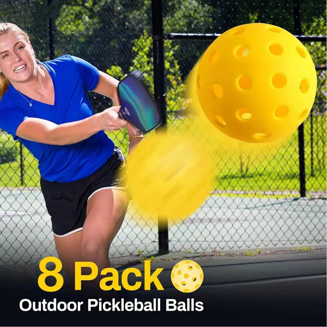 Outdoor 40 Pickleball Balls (8 pk)