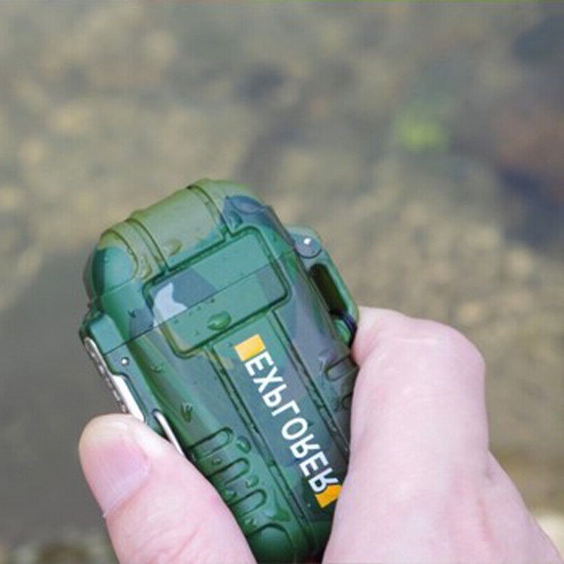Waterproof Dual Arc Electric Lighter with Flameless Plasma Technology and USB Rechargeable Functionality