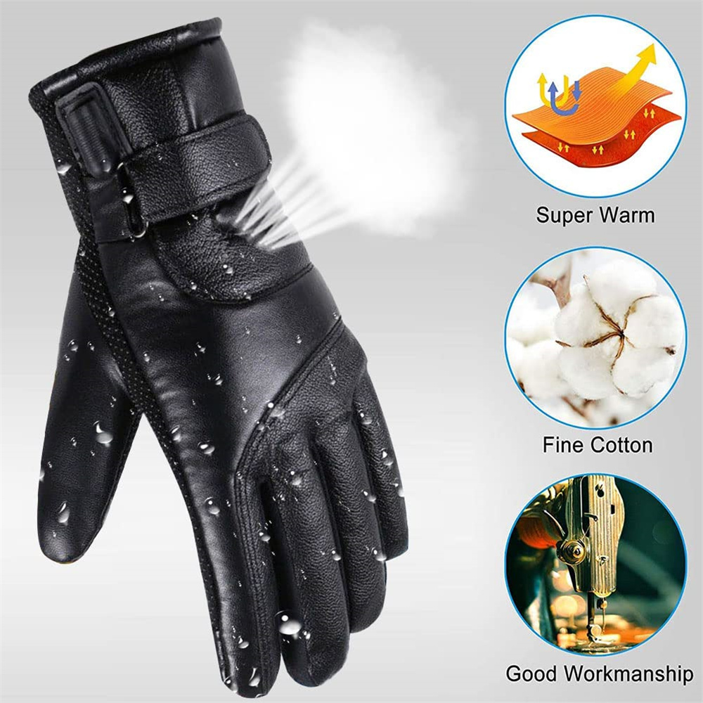 Electric Heated Gloves with Thermal Warming: Windproof for Skiing and Snow Activities (USB-Powered)