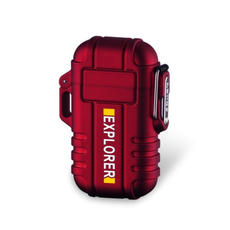 Waterproof Dual Arc Electric Lighter with Flameless Plasma Technology and USB Rechargeable Functionality