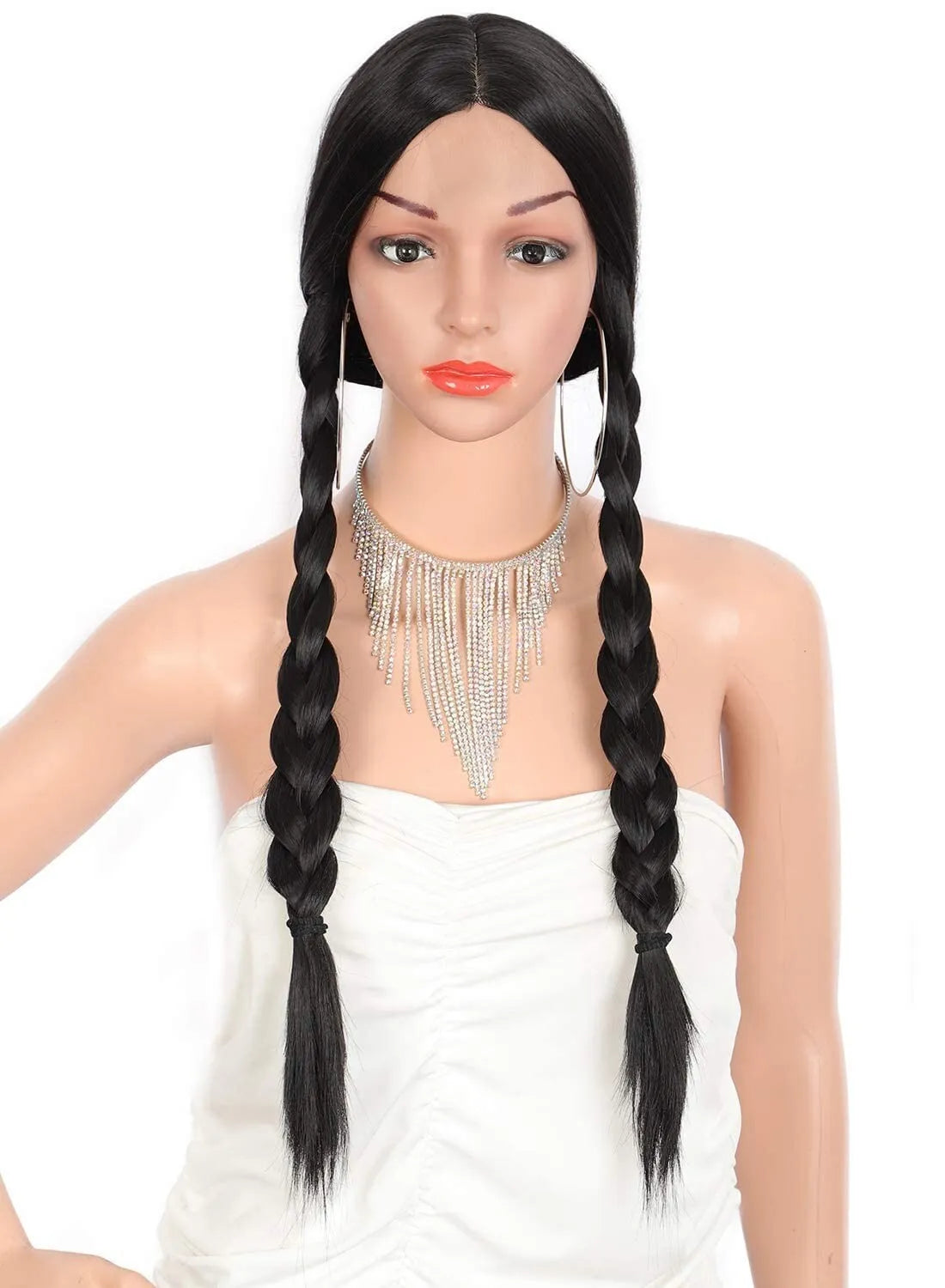 Long Straight Black Wig Synthetic Natural Long Black Full Wigs for Women 26in