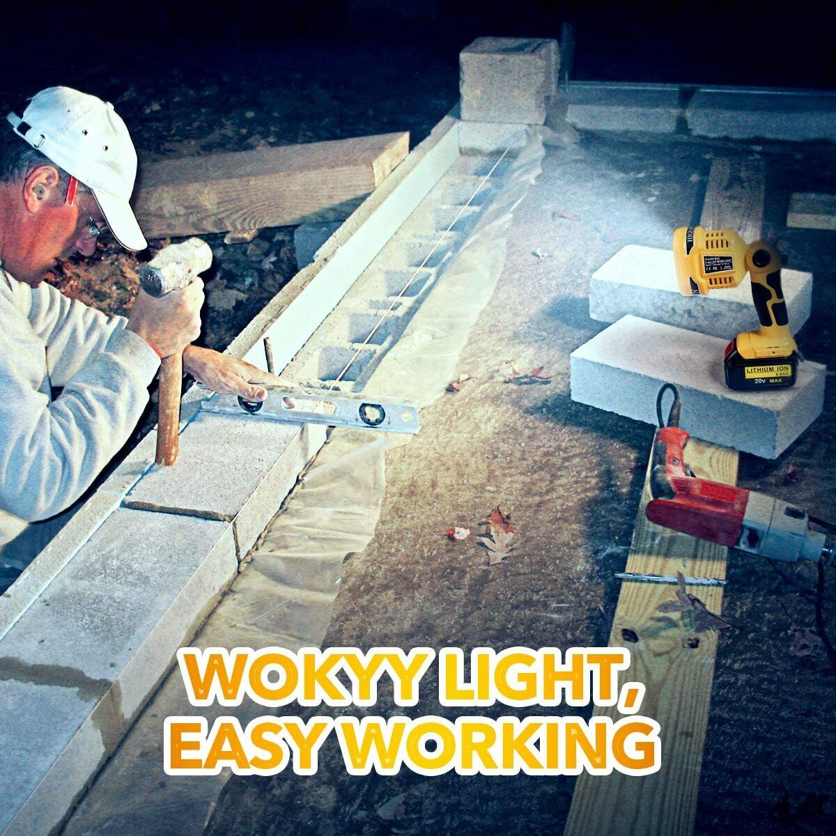 20V MAX XR Compatible LED Work Light with 1120LM Brightness and 12W Power