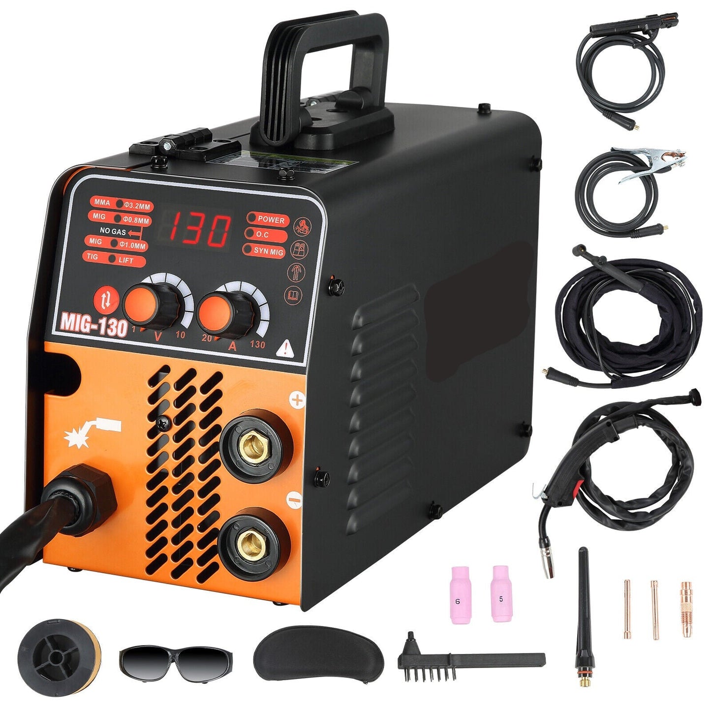 Professional MIG Welder: 130A Flux Core 3 in 1 MMA/MIG/LIFT TIG Welder