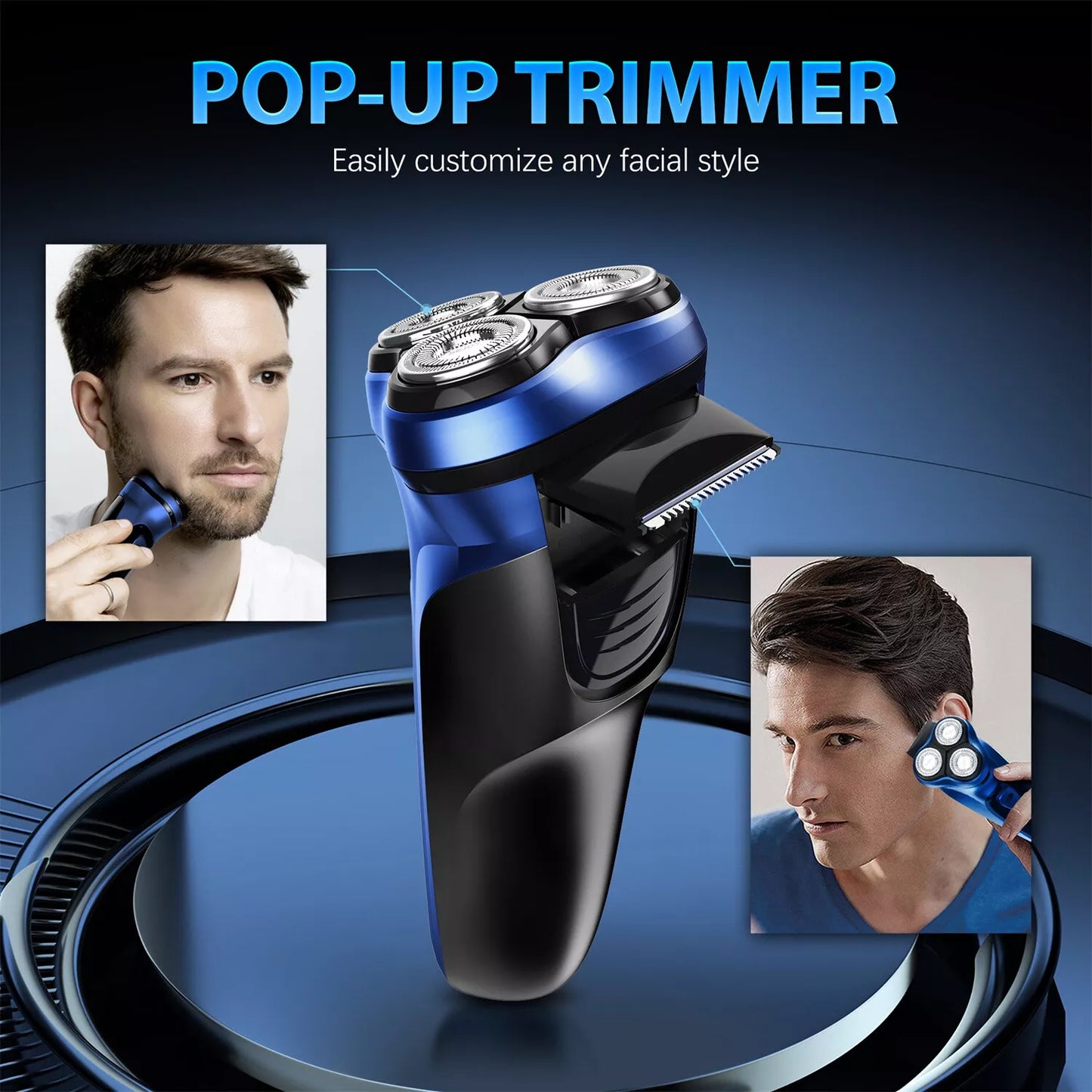 Men's Electric Beard Shaver Trimmer Razor Rechargeable & Waterproof