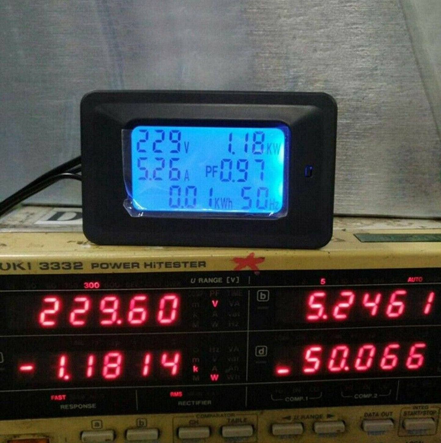 100A AC LCD Digital Volt Watt Power Voltage Meter Monitor for KWh Voltmeter and Ammeter Readings