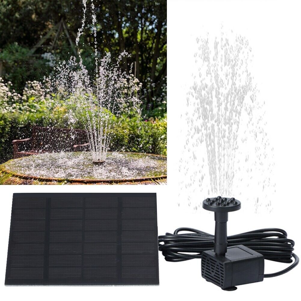 Solar Power Fountain Garden Pool Submersible Floating Water Pump Bird Bath Pond