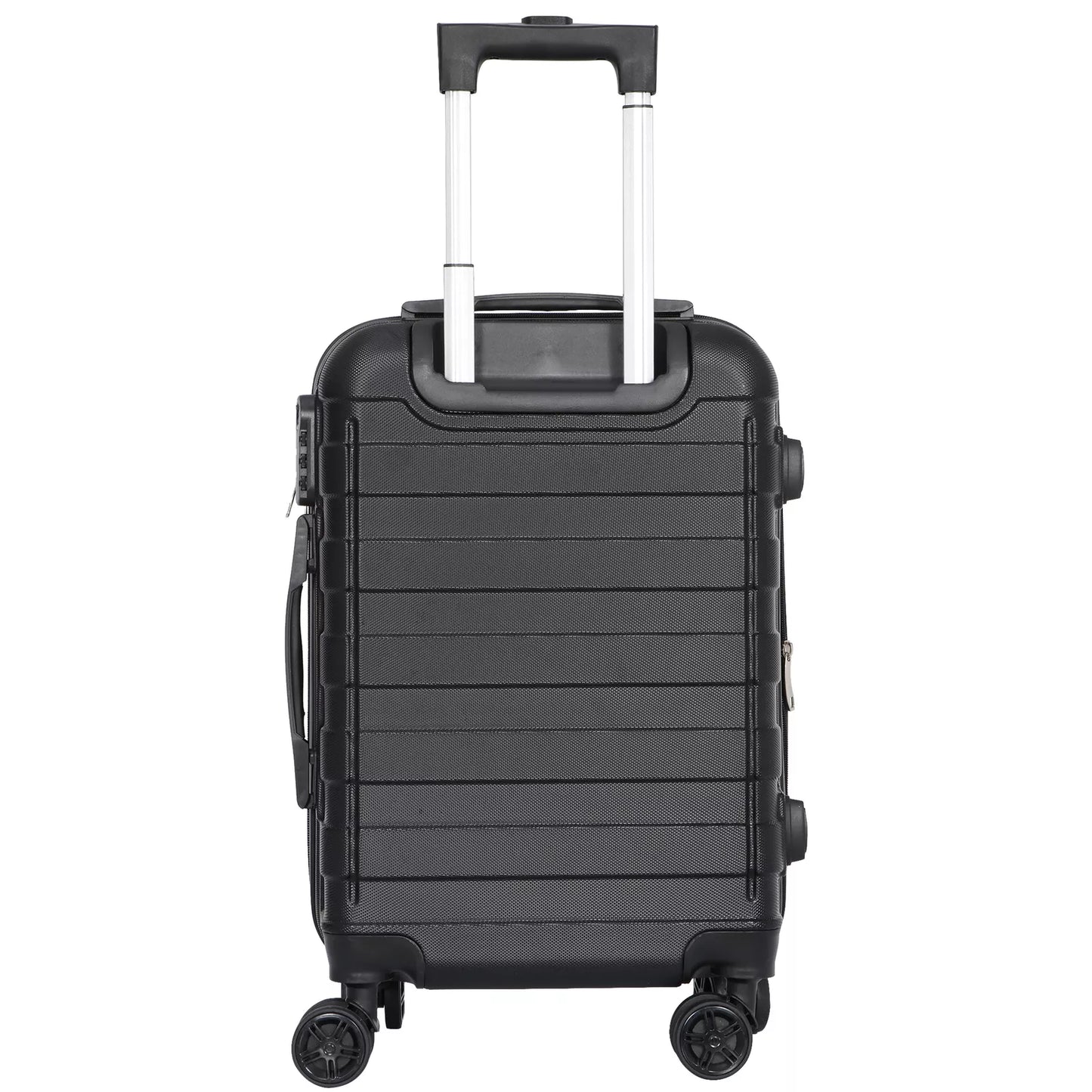 22" Black Hardside Carry-On Spinner Suitcase - Expandable Luggage with Wheels